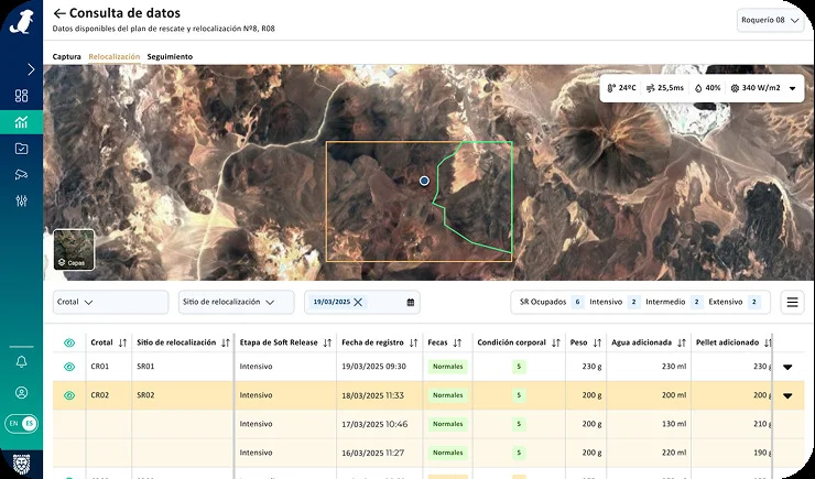 Dashboard de rescate Goldfields — vista 2